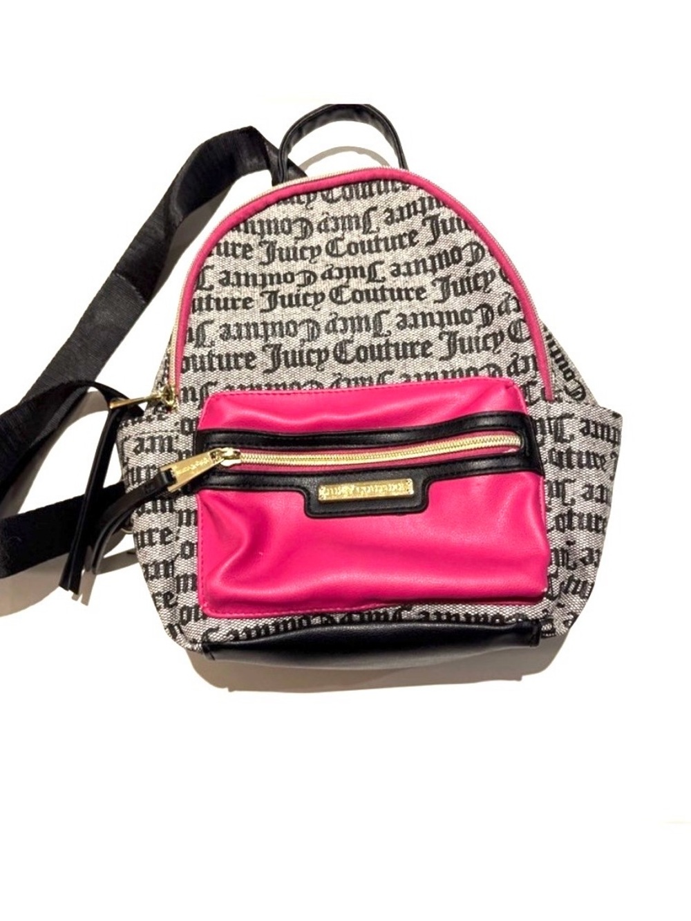 Juicy Couture Grey and Pink Backpack